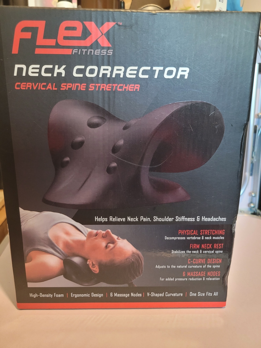 Neck Corrector Cervical Spine Stretcher - Black